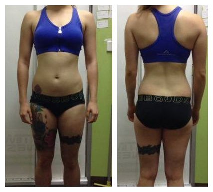 Woman at 25–29% body fat