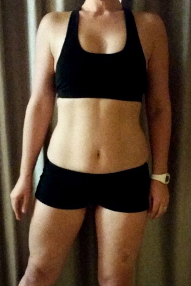 Woman at 30–34% body fat